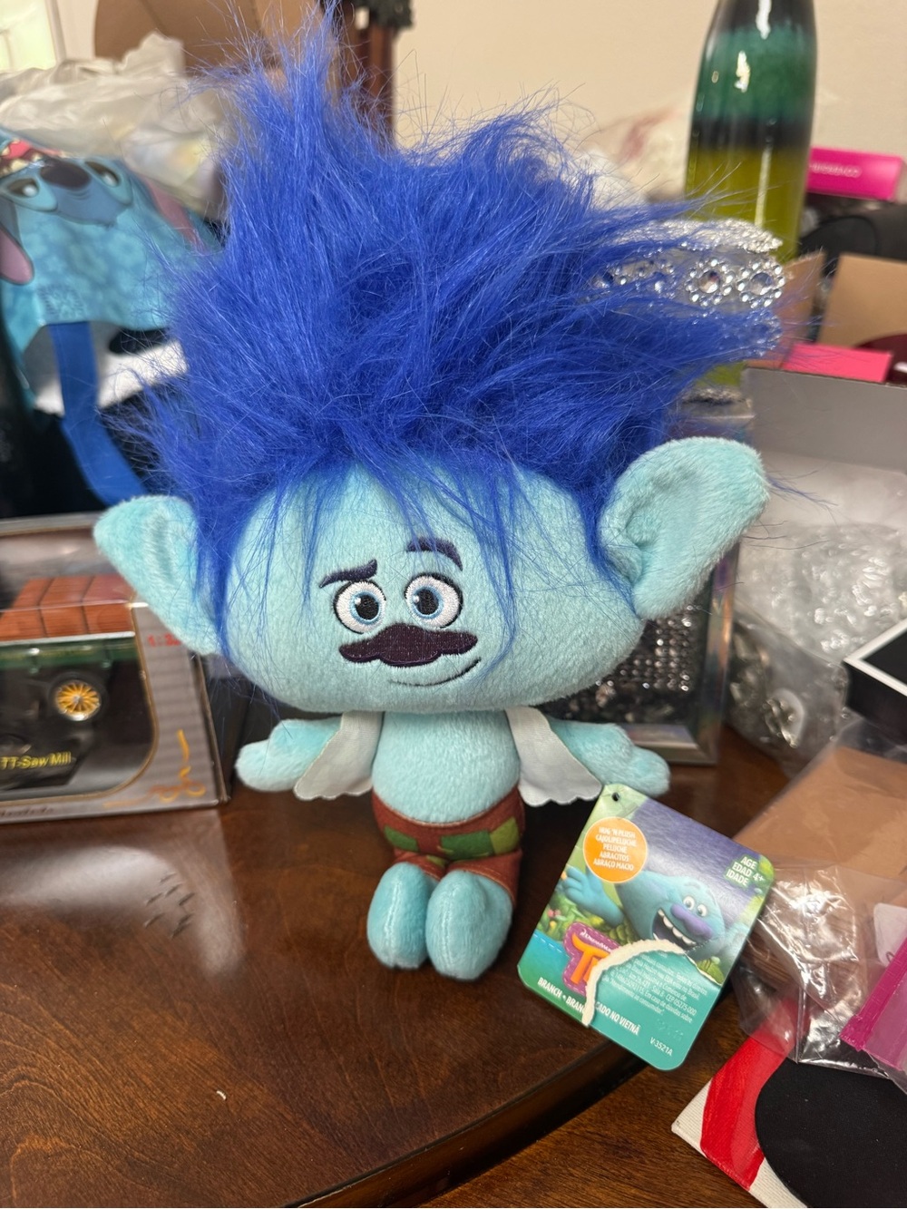 DREAMWORKS TROLL PLUSH BLUE Hair 11" Hasbro